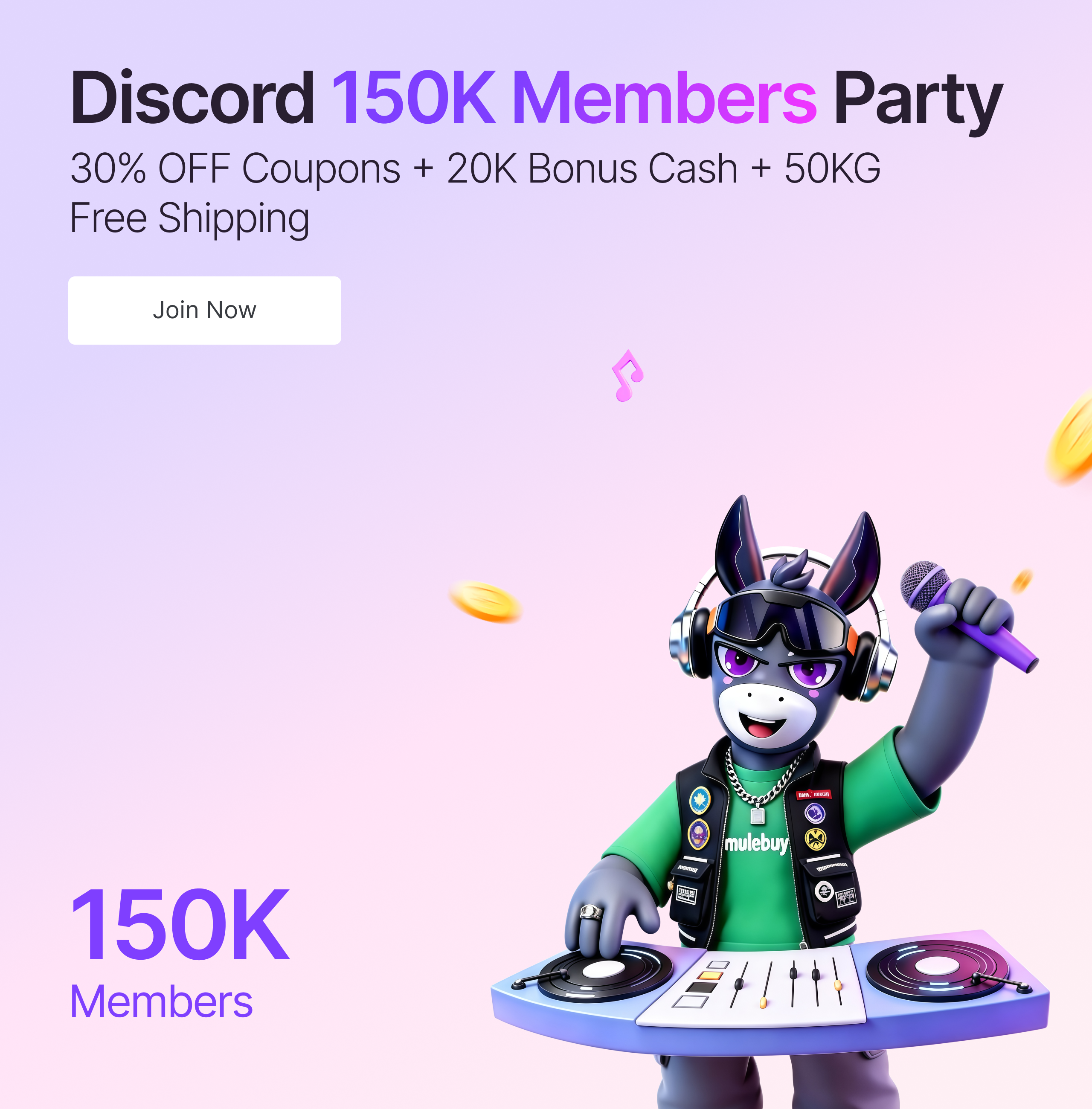 Discord promotion — opens Maison Looks community invite · Mulebuy Spreadsheet